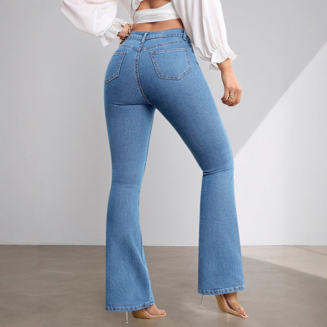 Jean Femme Évasé Taille Haute