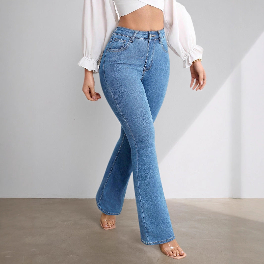 Jean Femme Évasé Taille Haute