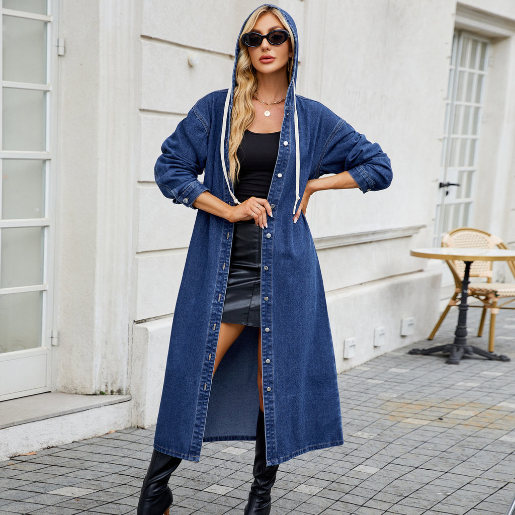 veste longue en jean