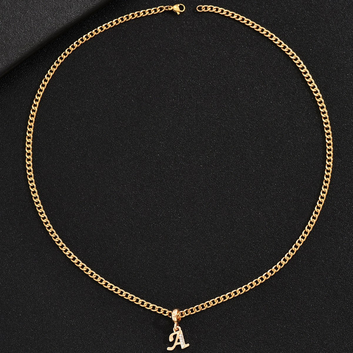 Collier Homme Luxe Abordable Pendentif Diamant 26 Lettres