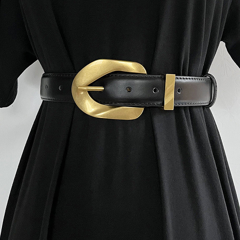 Ceinture Femme Rétro à Boucle Métallique