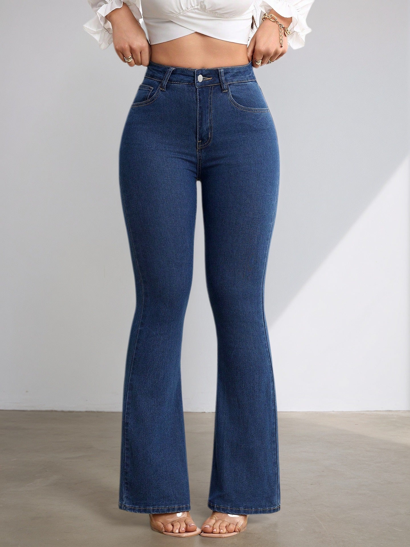Jean Femme Évasé Taille Haute