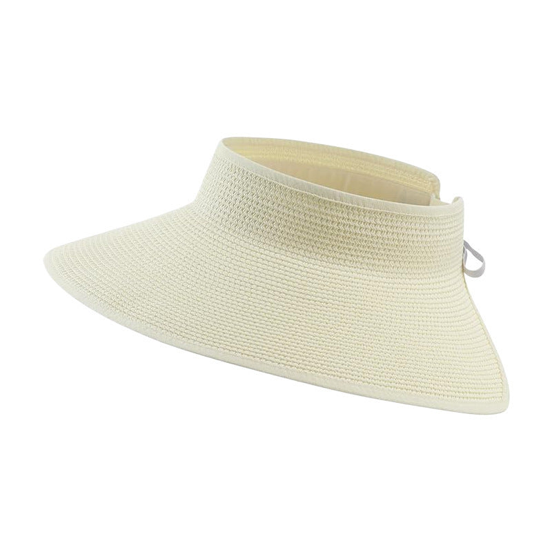 Chapeau de Plage Femme à Large Bord avec Ouverture pour Queue de Cheval – Pliable