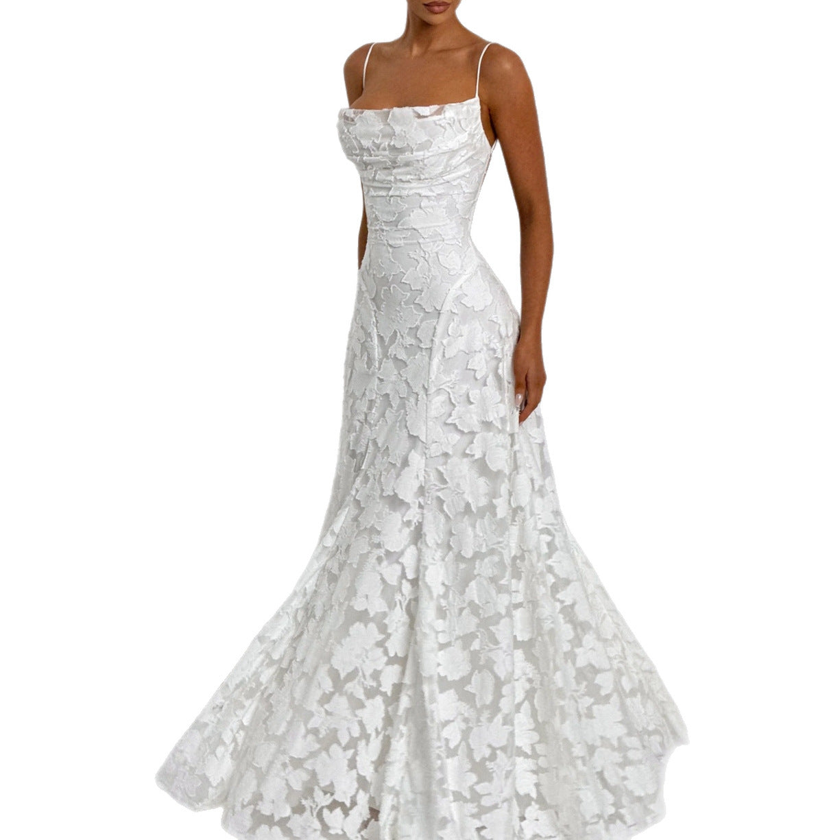 Robe Slim Dos Nu à Bretelles Lacées