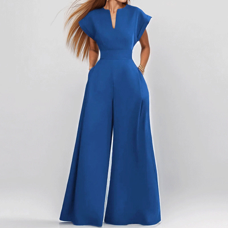 Combinaison Large Col V Été Femme