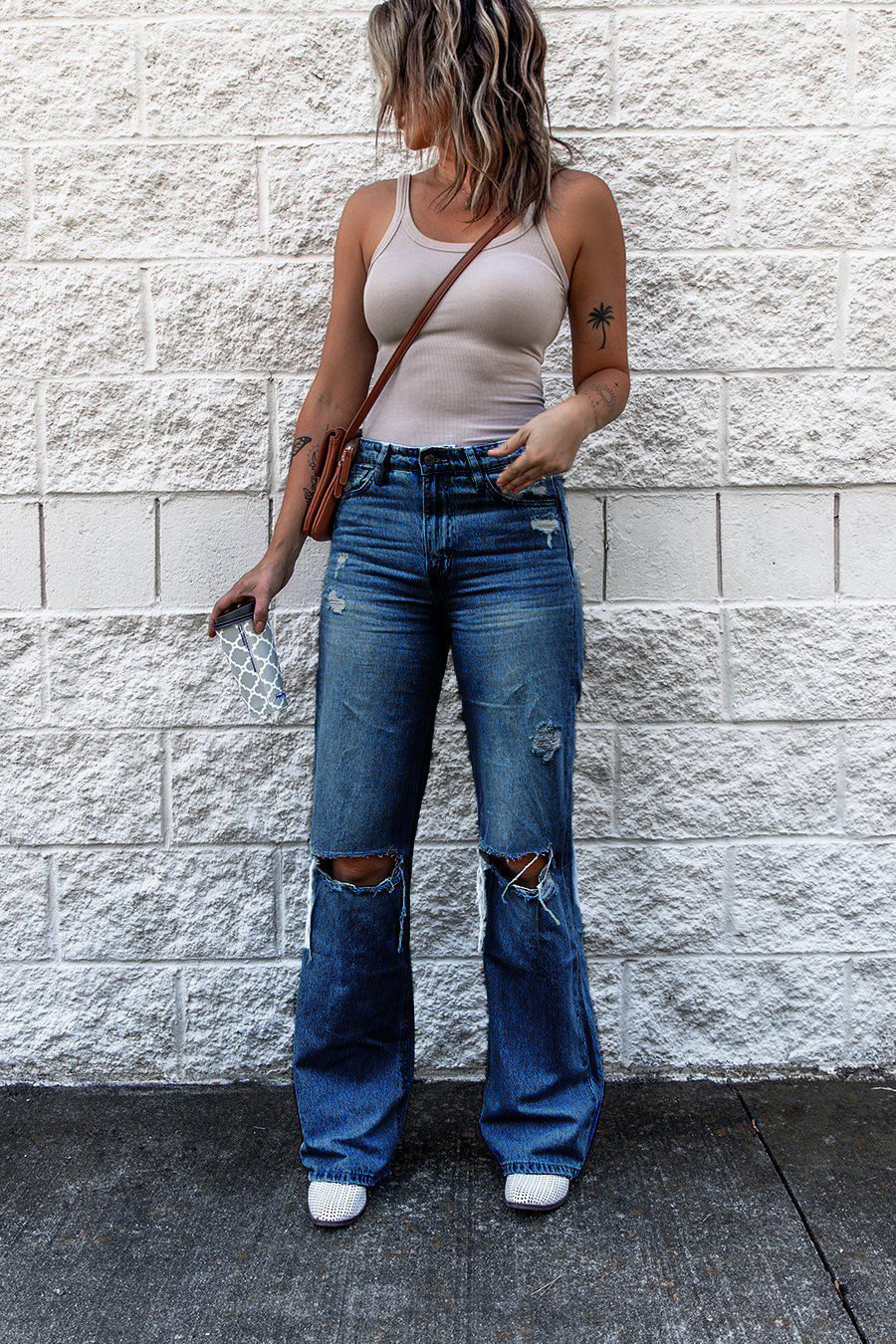 Pantalon Denim Femme Taille Haute Rétro Slim Coupe
