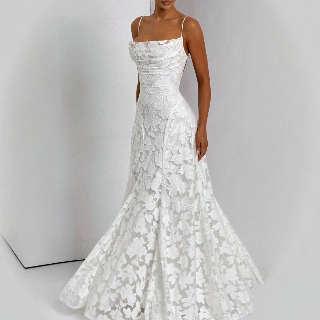 Robe Slim Dos Nu à Bretelles Lacées