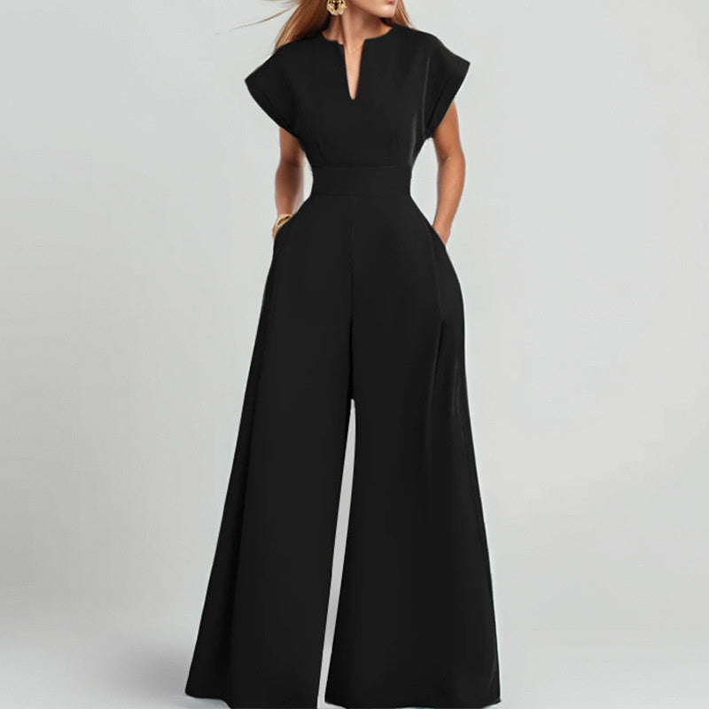 Combinaison Large Col V Été Femme