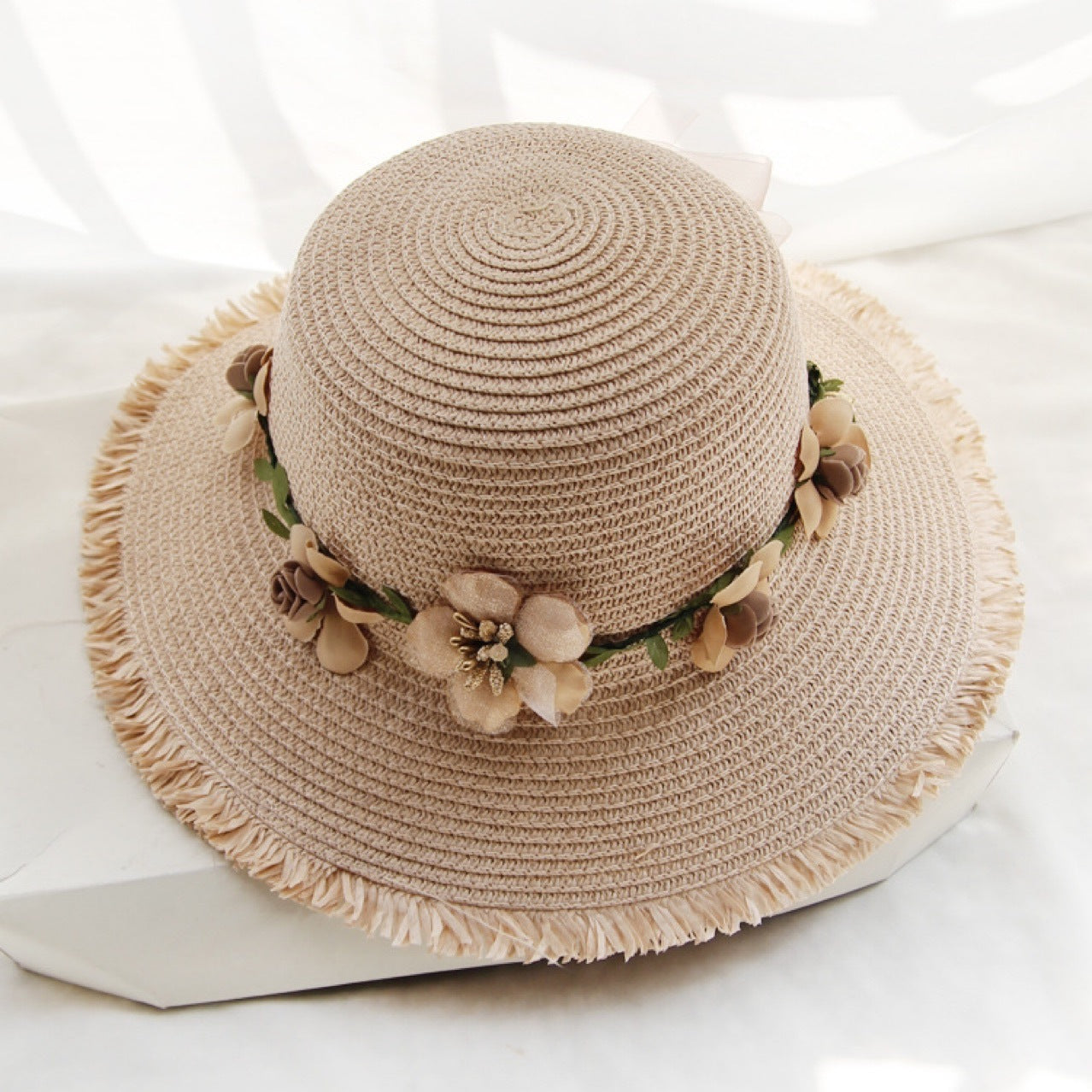 Chapeau de Plage en Paille Femme avec Protection Visage