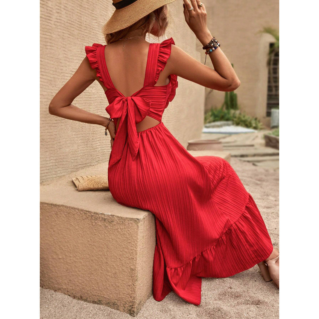 Robe Satinée Une Épaule Fendue Sans Ceinture