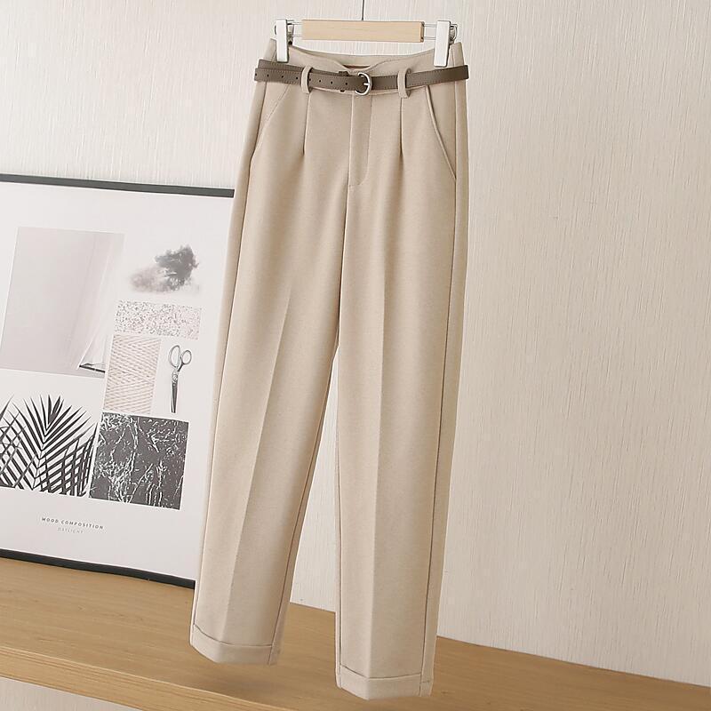Pantalon taille haute décontracté effet amincissant