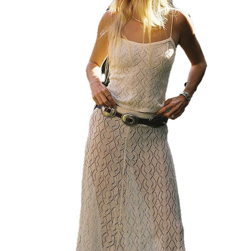 Ensemble Robe Femme Tendance Casual à Bretelles