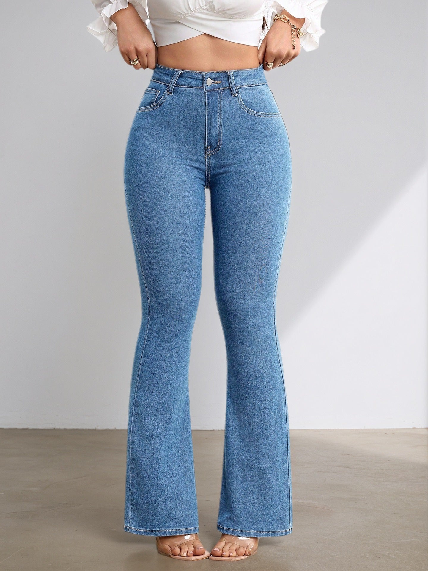 Jean Femme Évasé Taille Haute