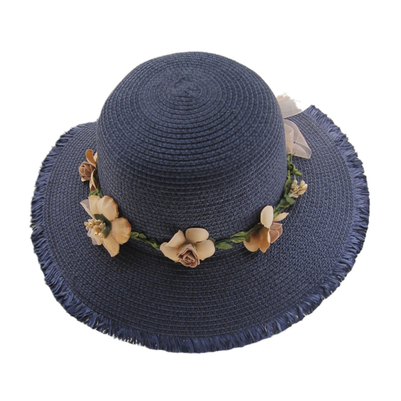 Chapeau de Plage en Paille Femme avec Protection Visage