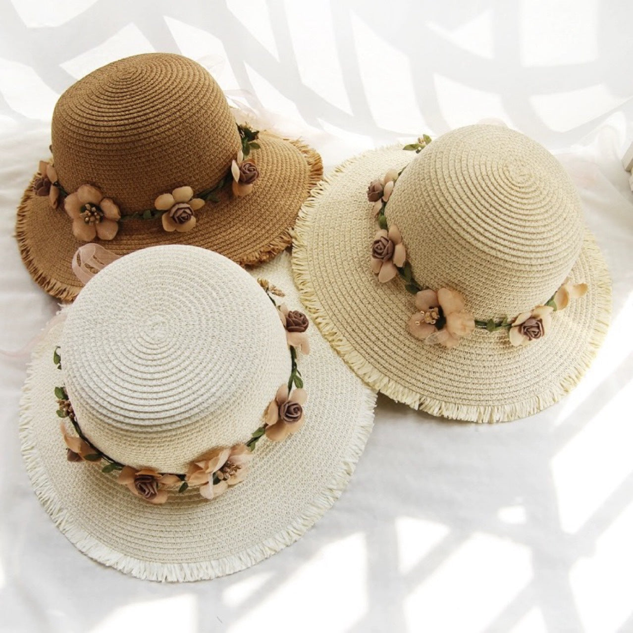 Chapeau de Plage en Paille Femme avec Protection Visage