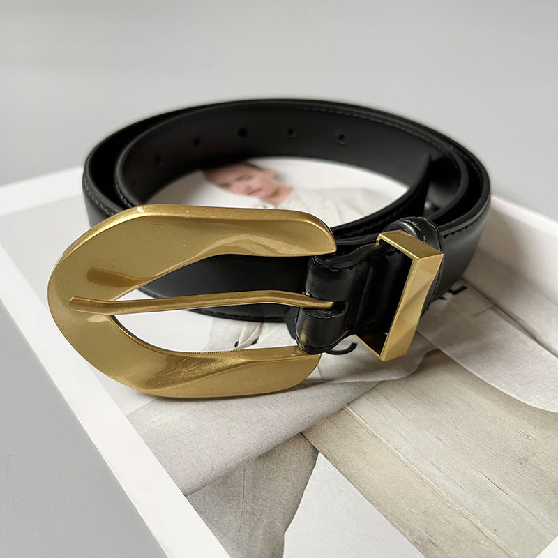 Ceinture Femme Rétro à Boucle Métallique