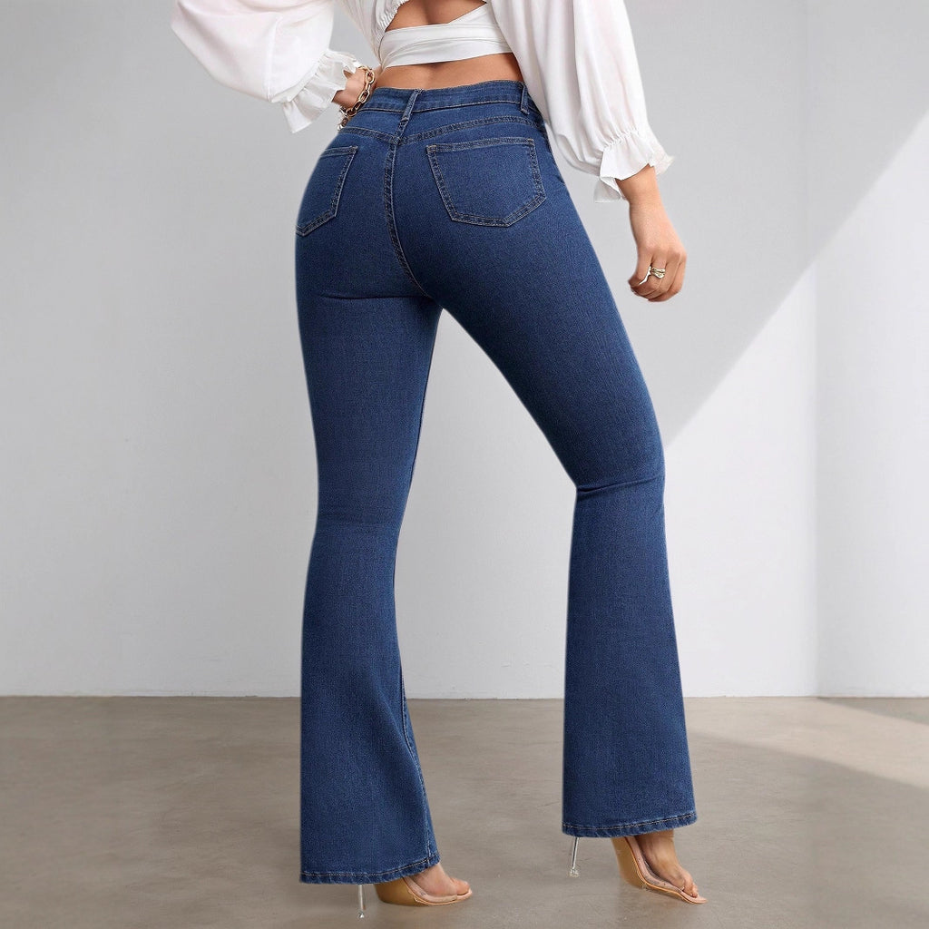 Jean Femme Évasé Taille Haute