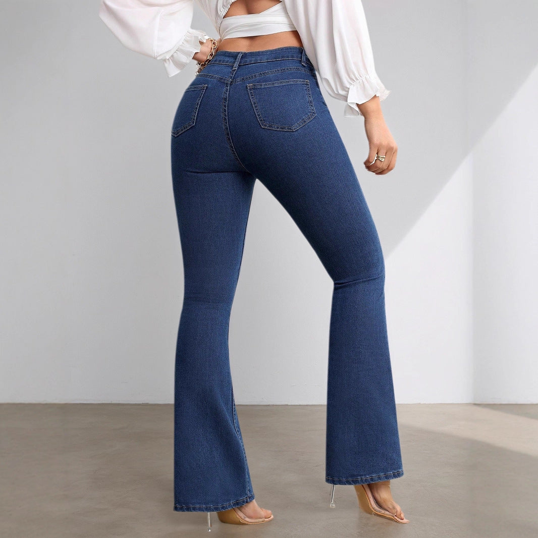Jean Femme Évasé Taille Haute